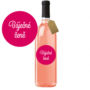 Darčekové víno "Báječné ženě" Rulandské modré rose 750 ml