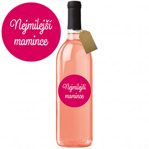 Darčekové víno "Nejmilejší mamince" - Rulandské modré ros 750 ml