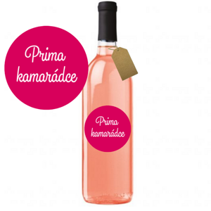 Darčekové víno "Prima kamarádce" – Rulandské modré rose 750 ml