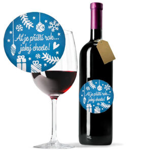 Víno s darčekovou etiketou Rulandské modré "Ať je příští rok jaký chcete!"
