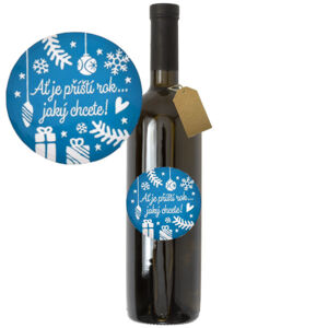 Víno s darčekovou etiketou Rulandské šedé "Ať je příští rok jaký chcete!"