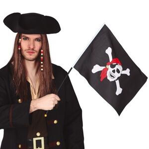 Vlajka pirátska 45 x 30 cm