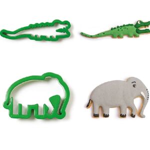 Vykrajovačky plastové Krokodíl a slon 2 ks